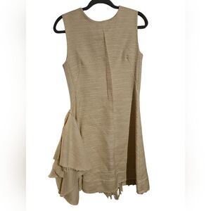 Tish Cox Chic Asymmetrical Beige Dress Sz xxc